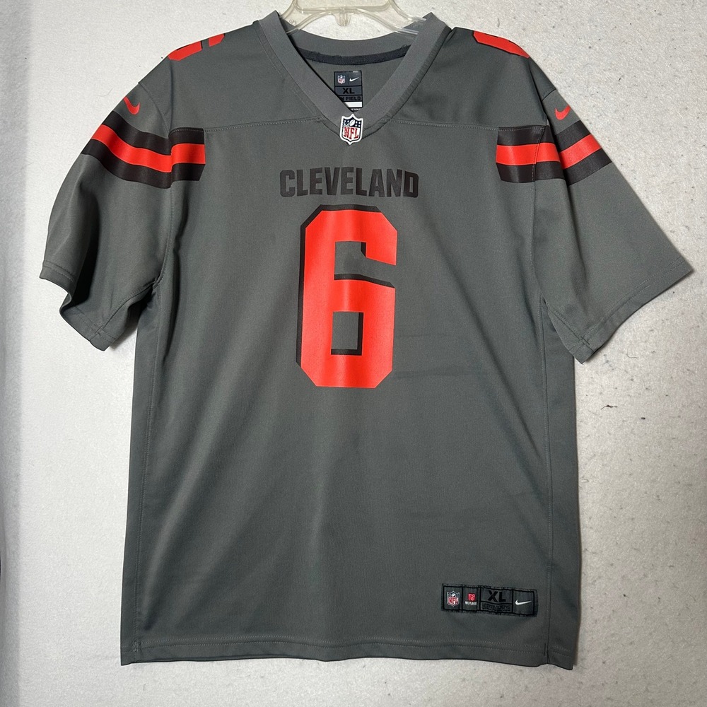 Nike NFL Cleveland Browns Baker Mayfield 6 Jersey Gray Youth XL 18/20